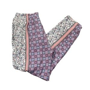 Lush Medium‎ Elastic Waist 100% Polyester India Print Pull On Pants